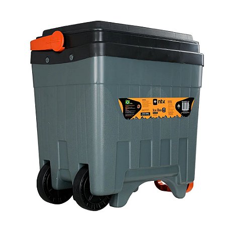 Ice Box Cooler 34 L c/Rodas Cinza NTK