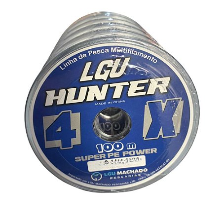 Linha Multifilamento LGU HUNTER 4X100m Cinza LGU Machado