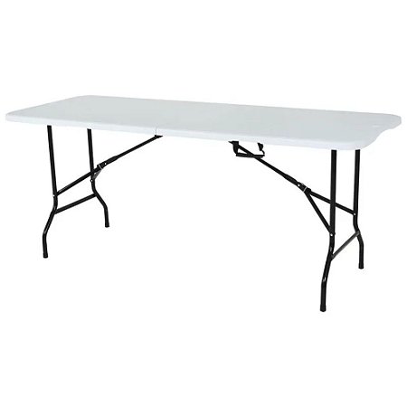 Mesa Dobrável Pratica 180cm Branca Bel