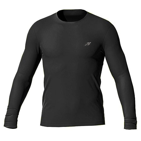 Camiseta ML Dry Action Esporte Preta Masculina Mormaii