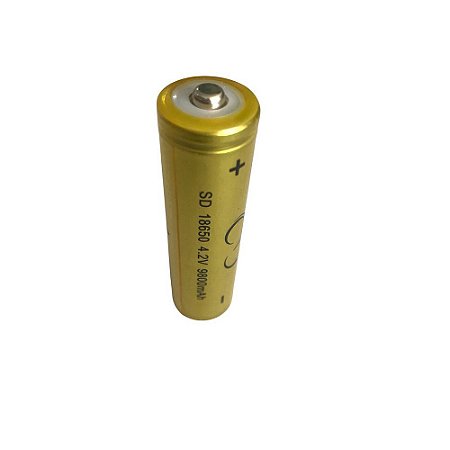 Bateria 18650 4.2V 9800mAh Recarregável para Lanterna Tática de Led