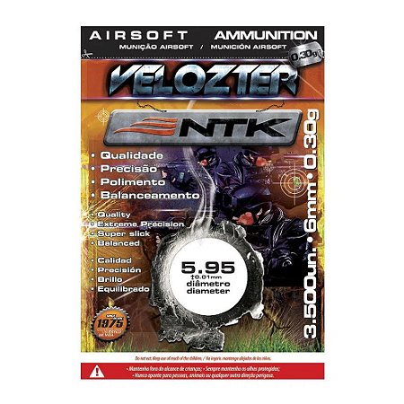 Munição para Airsoft Esfera 0,28 gramas Velozter NTK Tático
