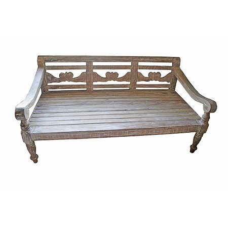 Sofá Cama Patinado Madeira (93 x 198 x 98)cm (S)