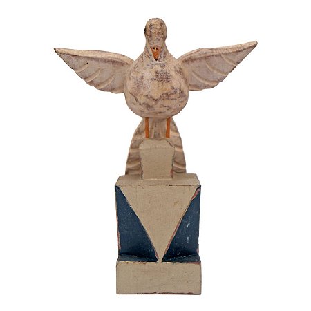 Escultura Divino Espírito Santo no Pedestal 14cm B (S)