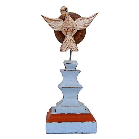 Escultura Divino Espírito Santo no Pedestal 20cm (S)