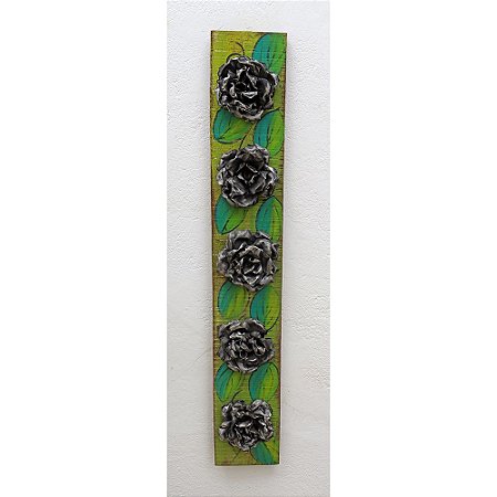 Quadro Flores Rosas 100cm PET Reciclado Linha Ame Brasil (S)