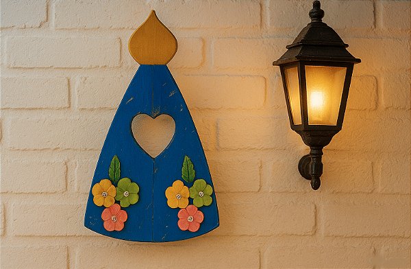 Quadro Nossa Senhora Aparecida Madeira Entalhada a Mão