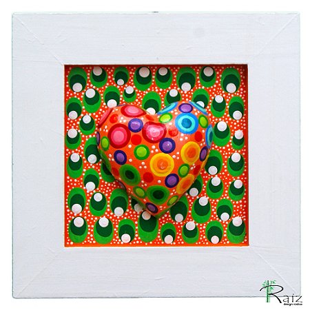 Quadro Decorativo Coração Pintado B (S)