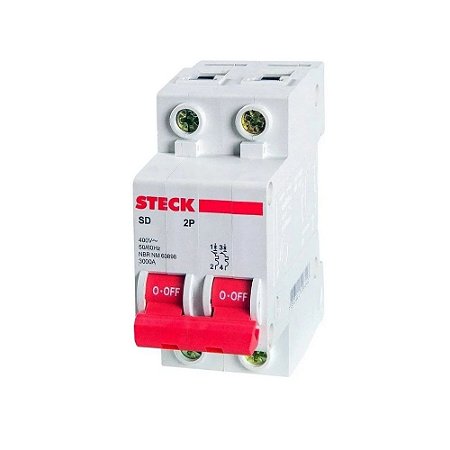 Disjuntor Din Bipolar Curva C  Steck