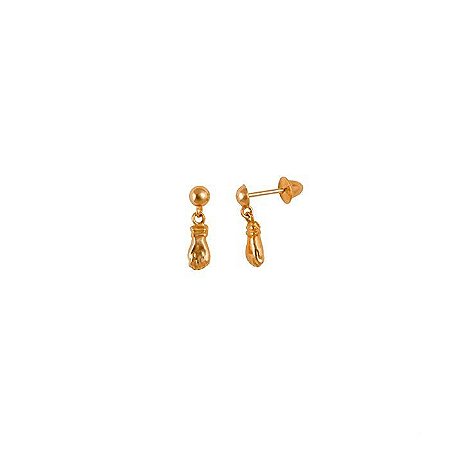 Brinco Infantil Figa Ouro 18K A01043473