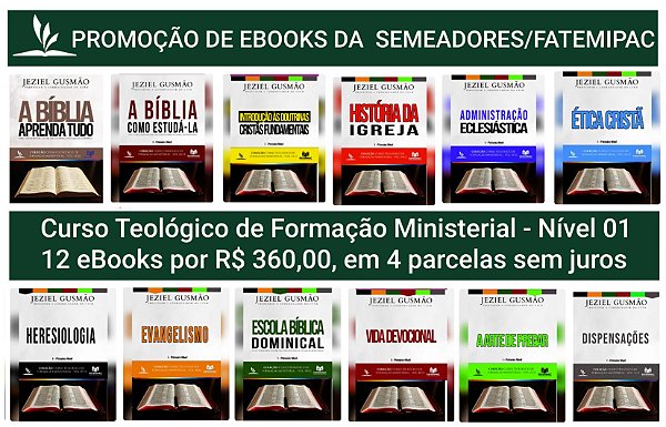 eBook - Pacote de 12 eBooks de Teologia CFTM_FATEMIPAC