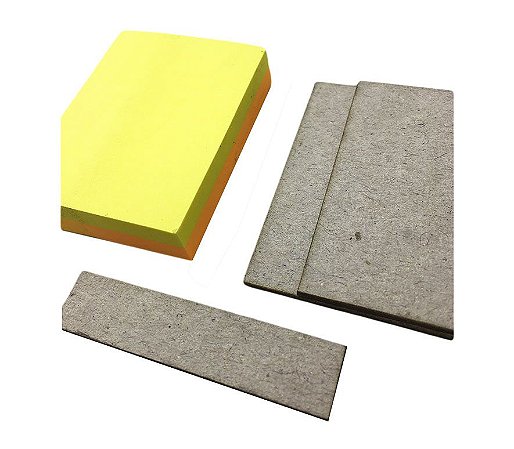 Kit Mini Holler + Bloco 100 Post It 5x4 cm Amarelo/Laranja