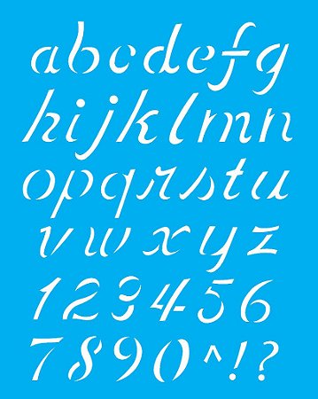 Stencil 20x25 Alfabeto Minúsculo - OPA 1399