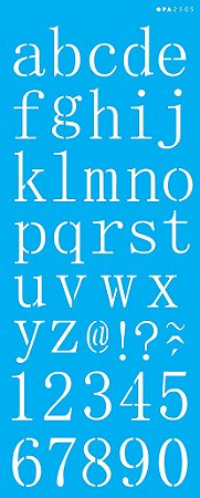 Stencil 17x42 Alfabeto Reto Minúsculo - OPA 2505