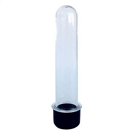 Tubete Acrílico 13 cm - Tampa Plástico Preto Kit Com 4 unid