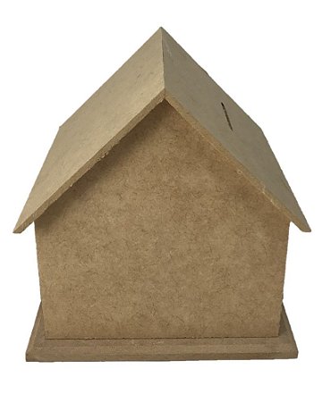 Casa Cofre Lisa P Base Trabalhada 12x12x13 Em MDF