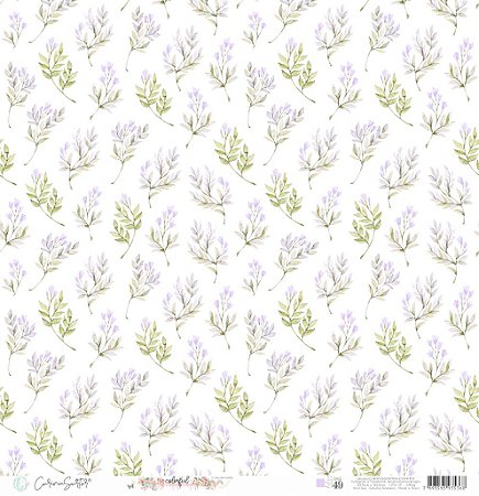 Papel Scrapbook Carina Sartor - Coleção Colorful Lilac - BASE 49