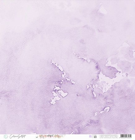 Papel Scrapbook Carina Sartor - Coleção Colorful Lilac - BASE 48