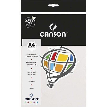 Papel Canson Color A4 180 g/m² - Branco