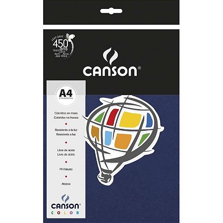 Papel Canson Color A4 180 g/m² - Azul Marinho