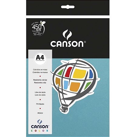 Papel Canson Color A4 180 g/m² - Azul Turquesa