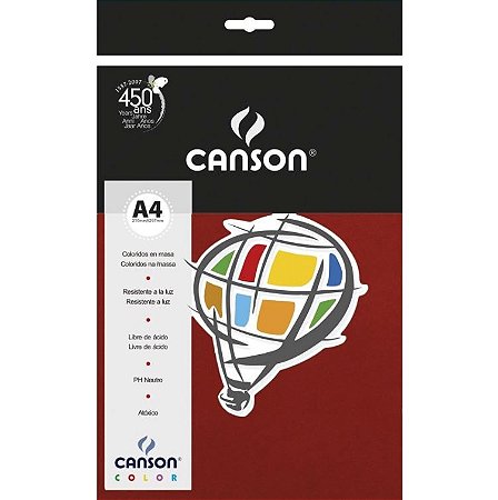 Papel Canson Color A4 180 g/m² - Granate