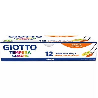 Tinta Tempera Guache Giotto 15ml Com 12 Cores