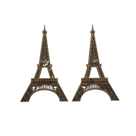 Aplique Laser MDF -  Torre Eiffel 10CM 2UN - 035327