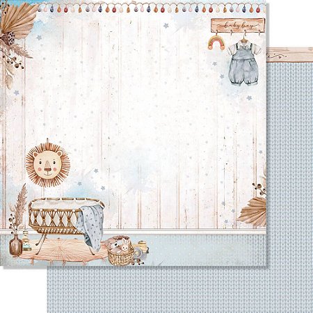 Papel Para Scrapbook 30,5 Cm X 30,5 Cm - Boho Baby Boy SD-1212