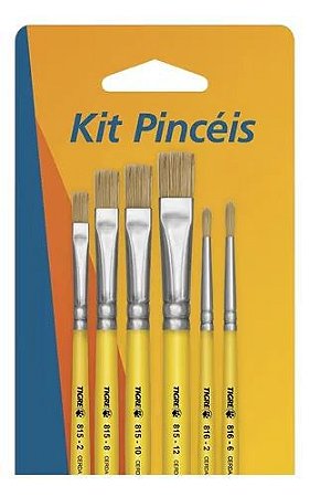 Kit Pincéis Para Pintura Em Tecido Tigre 6234 - 6UN