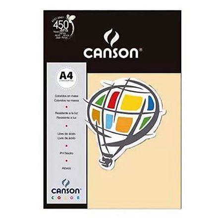 Papel Canson Color A4 180 g/m² - Creme