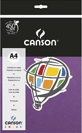 Papel Canson Color A4 180 g/m² - Violeta