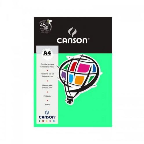 Papel Canson Color A4 180 g/m² - Verde Menta
