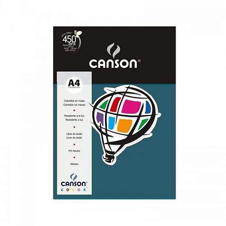 Papel Canson Color A4 180 g/m² - Mar Do Caribe