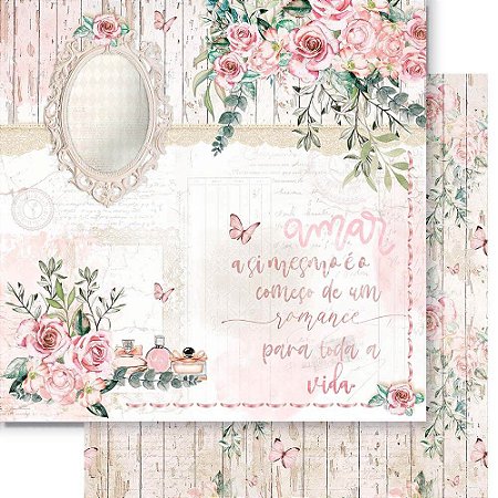 Papel Para Scrapbook 30,5 Cm X 30,5 Cm - Shabby Chic -SD-1234