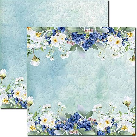 Papel para Scrapbook Arte Fácil Dupla Face - SC-726 BlueBerry 4