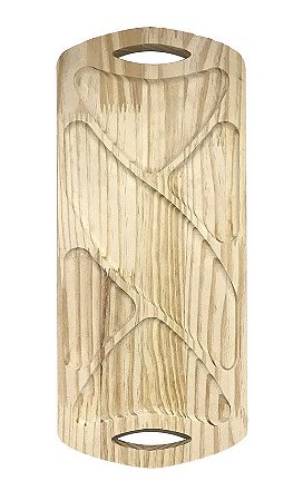 Tábua Pinus Aperitivo Petisqueira 5 Divisórias 46x20 cm