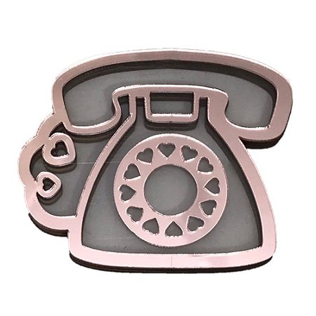 Shake Telefone Acrilico Rose - 7 cm - 049072