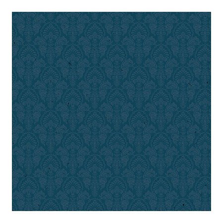 Papel Scrapbook 180 gr - Decore Crafts - Tempo de Viver Floral Azul - 0298