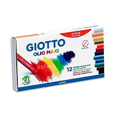 Giz Pastel Oleoso Olio Maxi Com 12 Cores Giotto