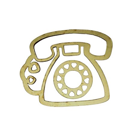 Shake Telefone Acrilico Gold - 9,5 cm