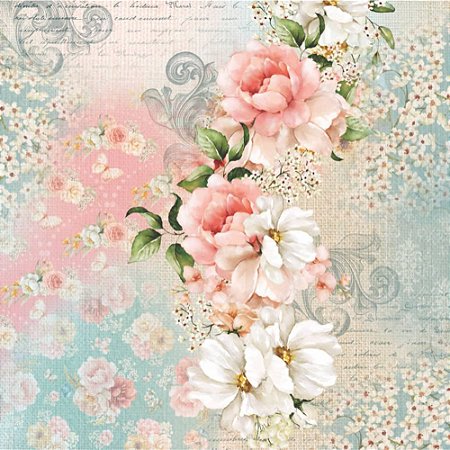 Papel Para Scrapbook Dupla Face 30,5x30,5 cm - Arte Fácil - SC-789- Flowers 5