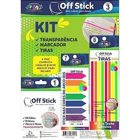 Kit Bloco E Marcador Adesivo Off Stick - Off Paper