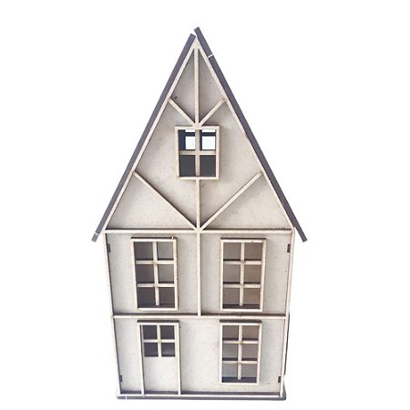 Miniatura Mini Casa Em MDF 22,5x12x7cm 6542