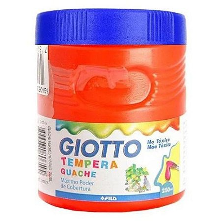 Tinta Guache Giotto Tempera Cor Vermelho 250ml