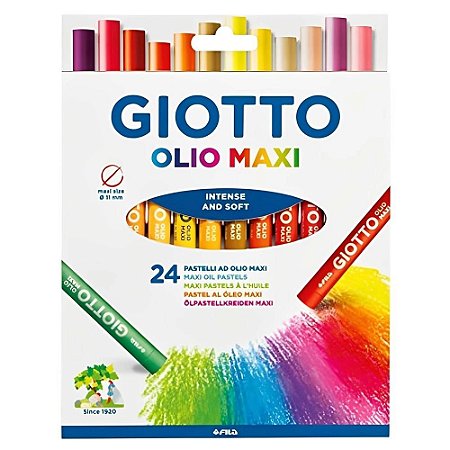 Giz Pastel Óleo Com 24 Cores Olio - Giotto