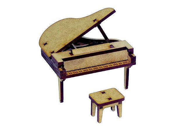 Miniatura Piano de Cauda Com Banco M1082