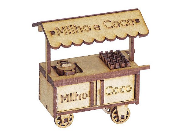 Miniatura Carrinho do Milho e Coco M1042