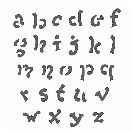 Stencil 14×14 Simples – Alfabeto V – OPA 977