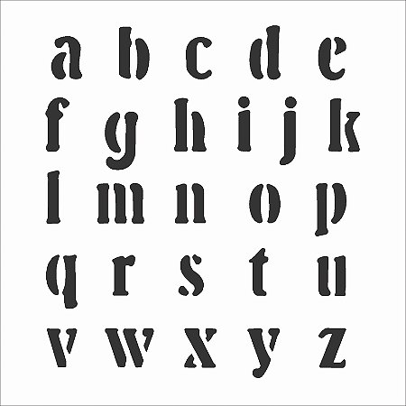 Stencil 14×14 Simples – Alfabeto II – OPA 974